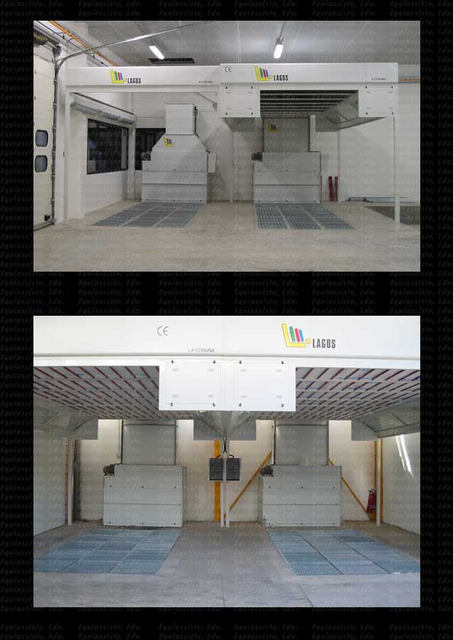 Lagos - Cabinas estufas de pintura automóvel paint box opcinais para estufa cabina de pintura filtros acessorios zonas de preparação de pintura queimador a gás diesel gasóleo filtros de carvão ativo activo activado